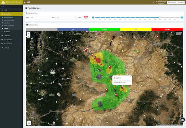 Pest pressure map slide